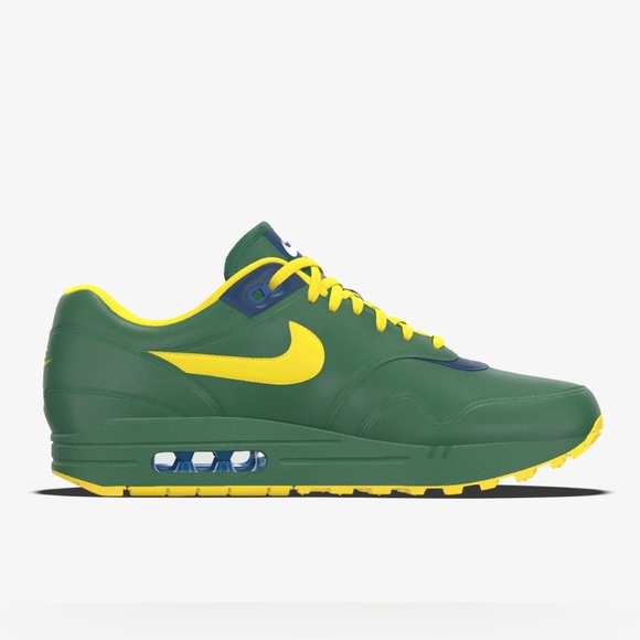 NEW NIKE AIR MAX 1 (BY YOU)  THE BRAZIL 🇧🇷 - MENS SIZE 7.5 (ONE OF A KIN… - Picture 3 of 10